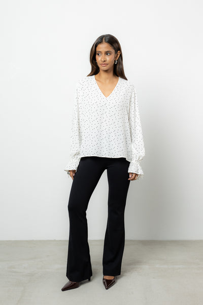 Bluzka Vernell White Dots Petite
