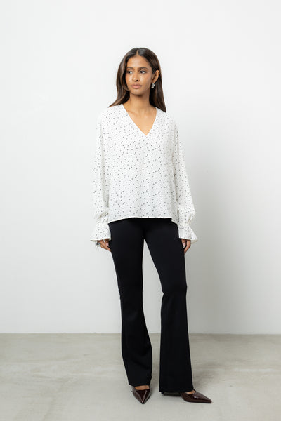 Bluzka Vernell White Dots Petite