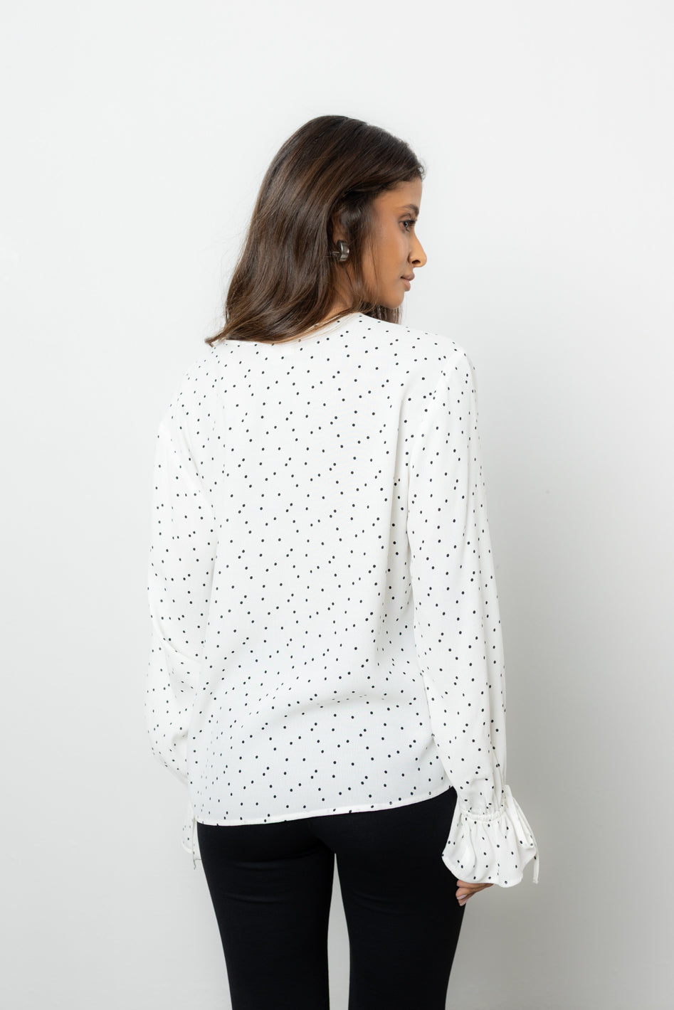 Bluzka Vernell White Dots Petite
