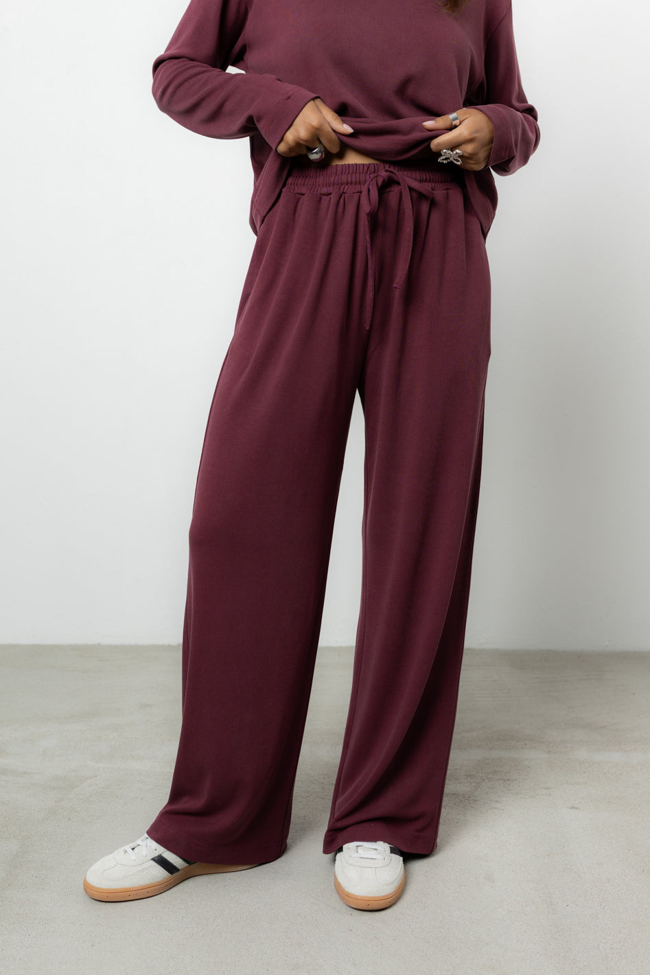 Spodnie Lenno Burgund Super Petite