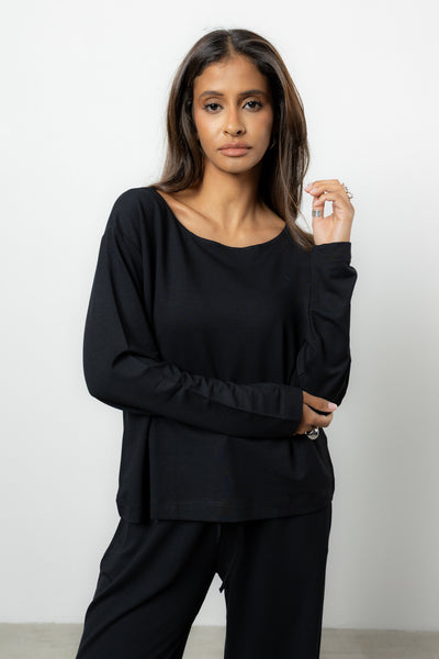 Longsleeve Loren Black Petite