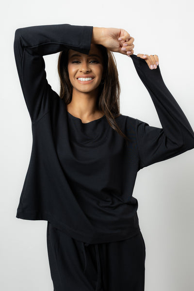 Longsleeve Loren Black Petite