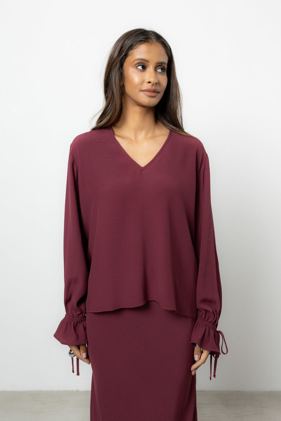 Bluzka Vernell Bordo Petite