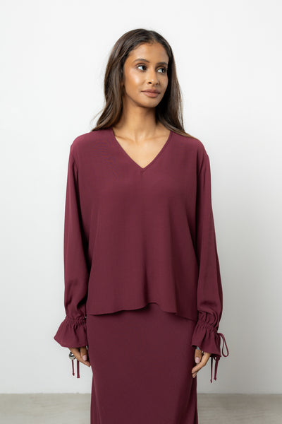 Bluzka Vernell Bordo Petite