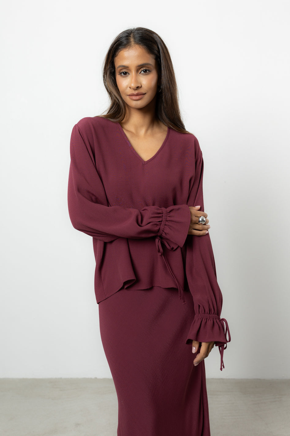 Bluzka Vernell Bordo Petite