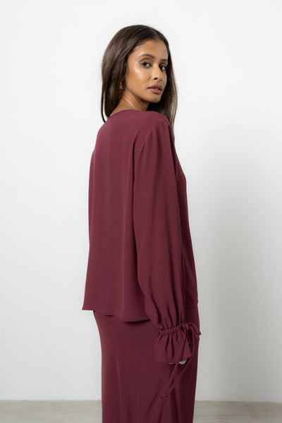 Bluzka Vernell Bordo Petite