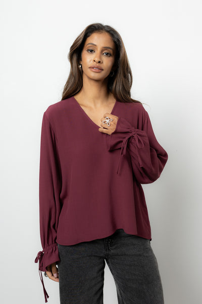 Bluzka Vernell Bordo Petite