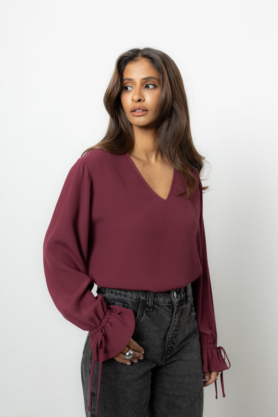 Bluzka Vernell Bordo Petite