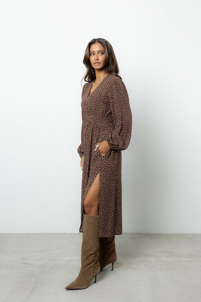 Sukienka Nerys Brown Dots Petite