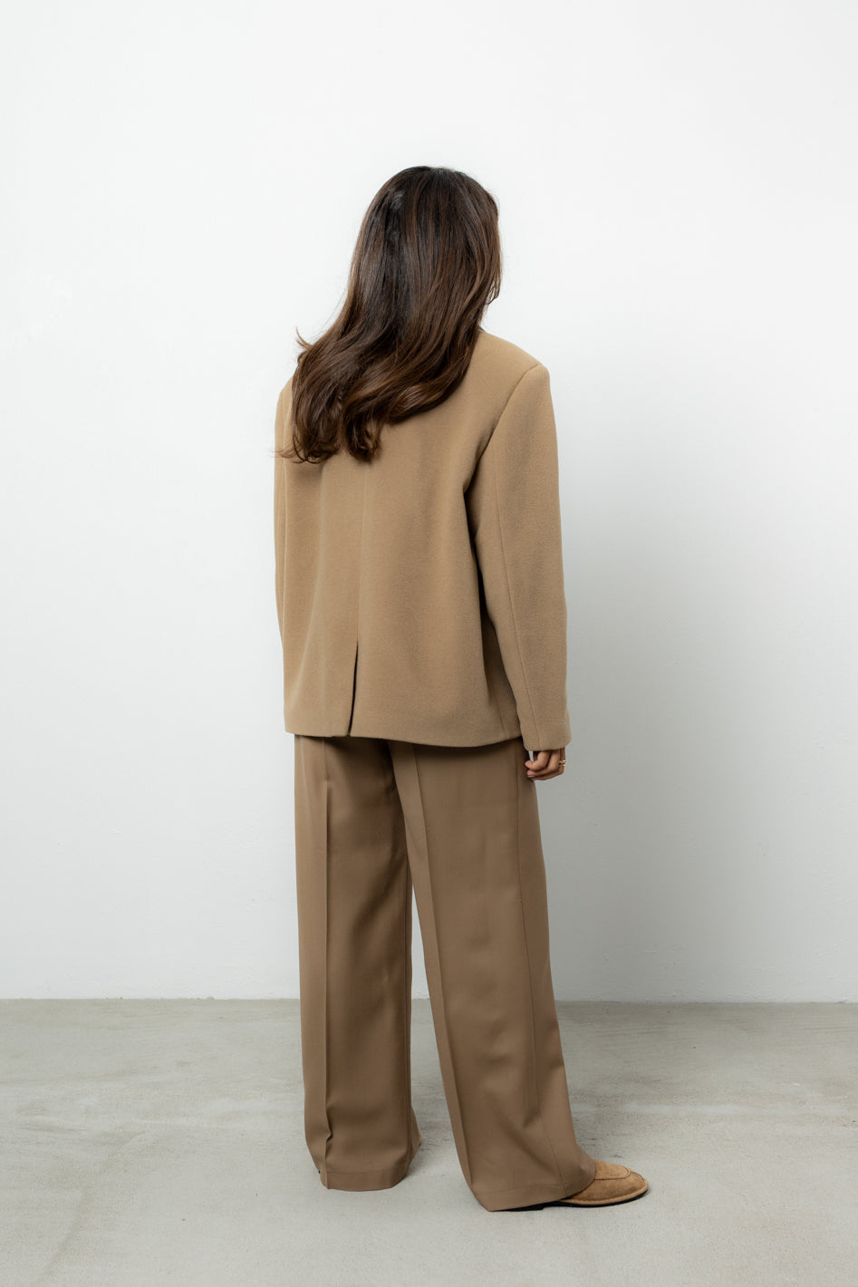 Marynarka Eris Beige Wool Petite