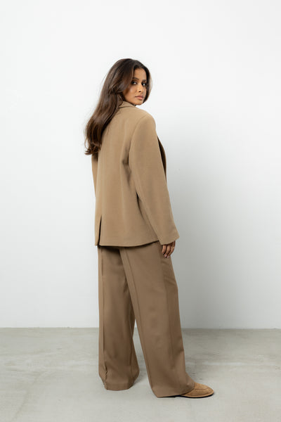 Marynarka Eris Beige Wool Petite