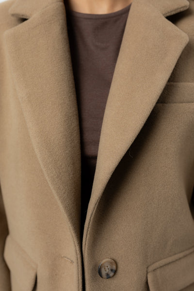 Marynarka Eris Beige Wool Petite