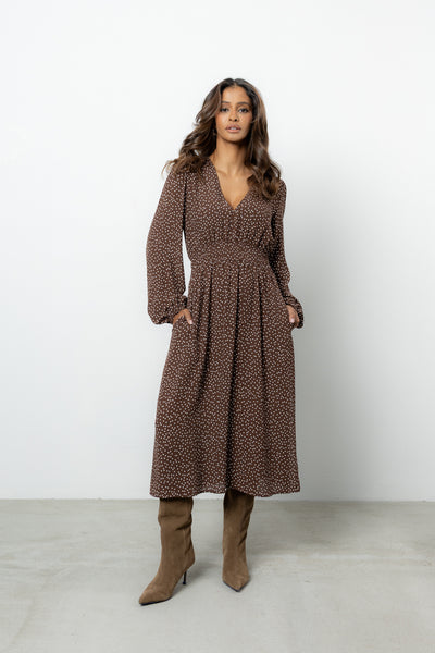 Sukienka Nerys Brown Dots Petite
