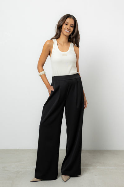 Spodnie Dilas Black Wool Petite