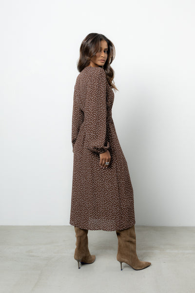 Sukienka Nerys Brown Dots Petite