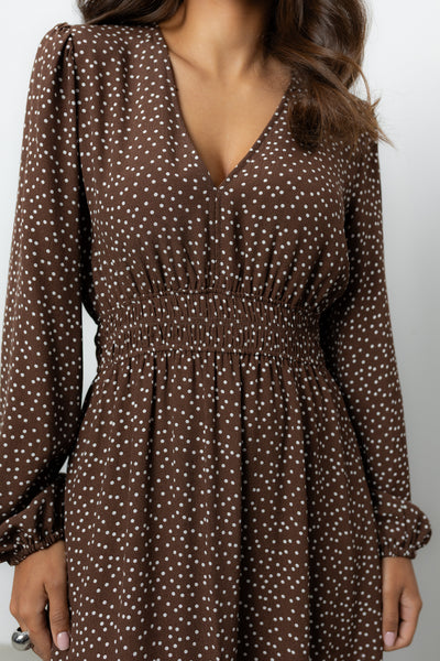 Sukienka Nerys Brown Dots Petite