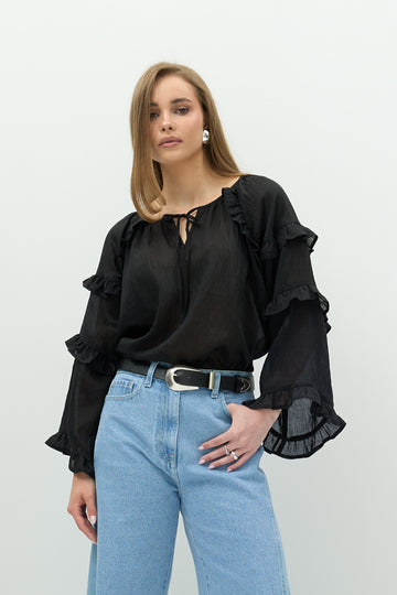 Bluzka Sienna Black Petite