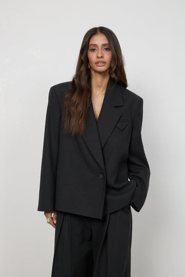 Marynarka Georgia Washed Black Petite