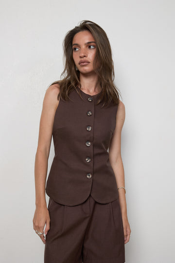 Kamizelka Gia Brown Petite