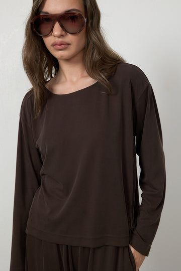 Longsleeve Loren Espresso Petite