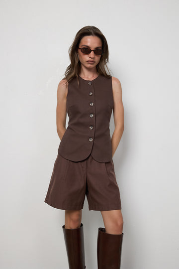 Kamizelka Gia Brown Petite