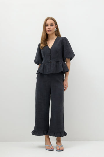 Bluzka Colina Washed Black Petite