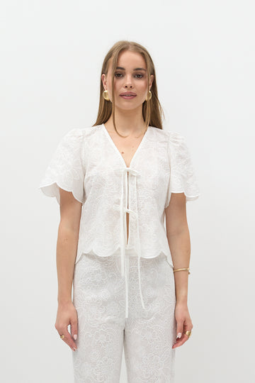 Bluzka Ivone Off-white Petite