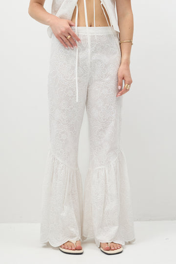Spodnie Frill Off-white Petite