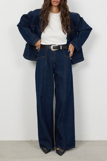 Jeansy Atlanta Navy Petite