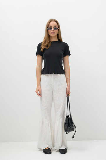 Spodnie Frill Off-white Petite