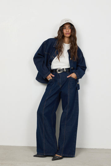 Jeansy Atlanta Navy Petite