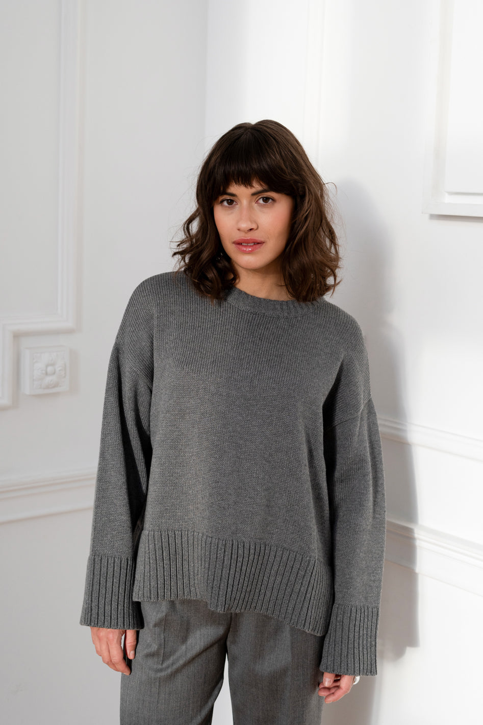 Sweter Malfi Grey Melange Petite