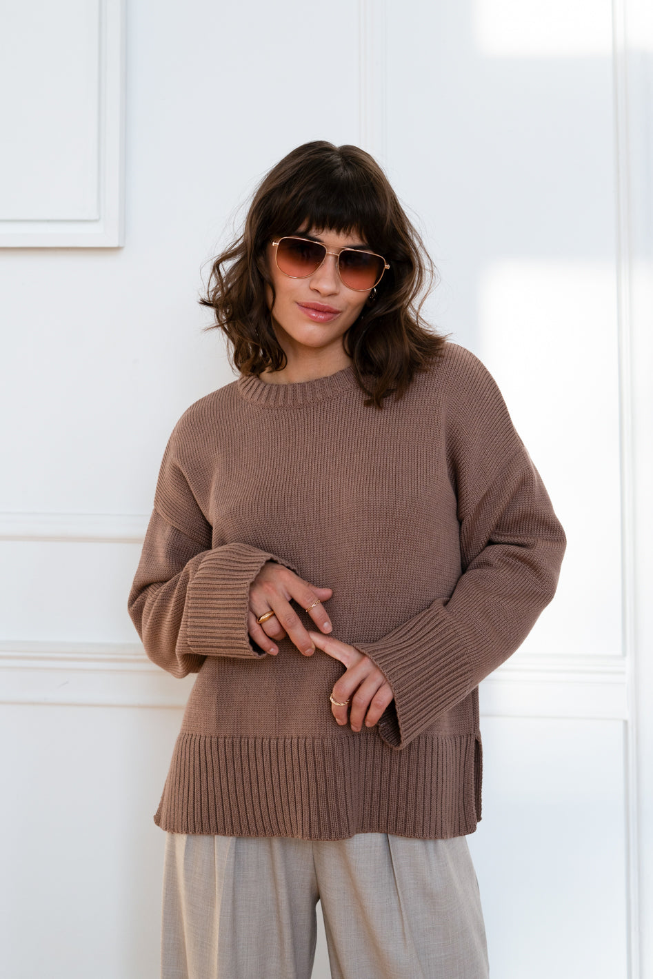 Sweter Malfi Brown Petite