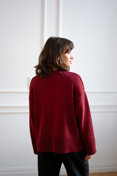 Sweter Malfi Burgund Petite