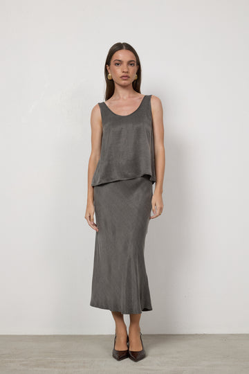 Top Belisa Dark Grey Petite