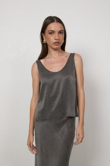 Top Belisa Dark Grey Petite