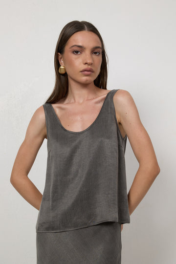 Top Belisa Dark Grey Petite