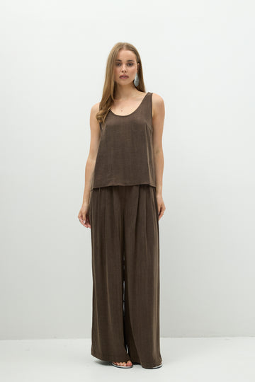 Top Belisa Dark Brown Peite
