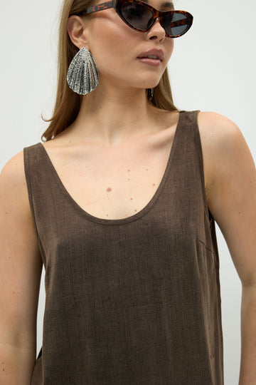 Top Belisa Dark Brown Peite