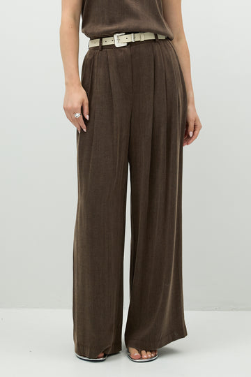 Spodnie Fabio Dark Brown Petite