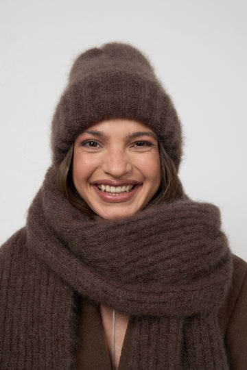 Czapka Nala Mohair Brown Truffle