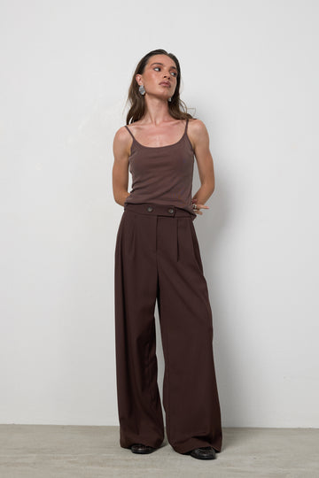Spodnie Grego Brown Petite
