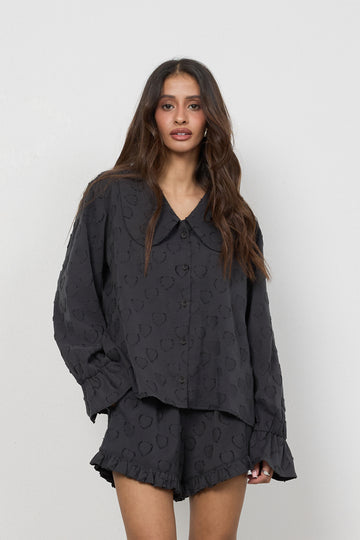 Koszula Diah Washed Black Petite