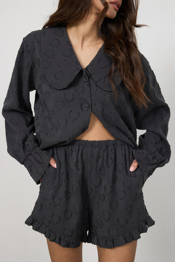 Szorty Avine Washed Black Petite