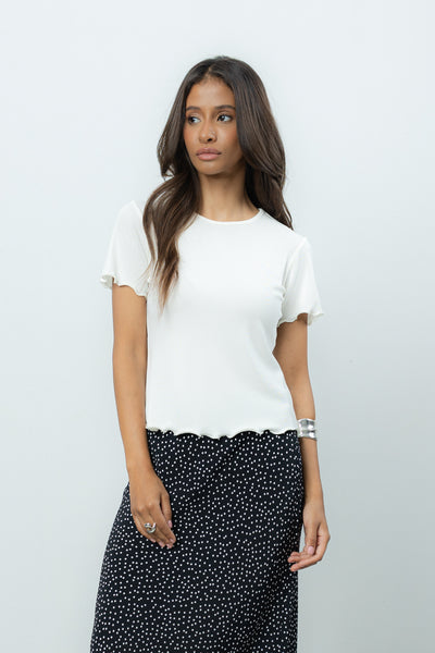 T-shirt Gaia White Petite