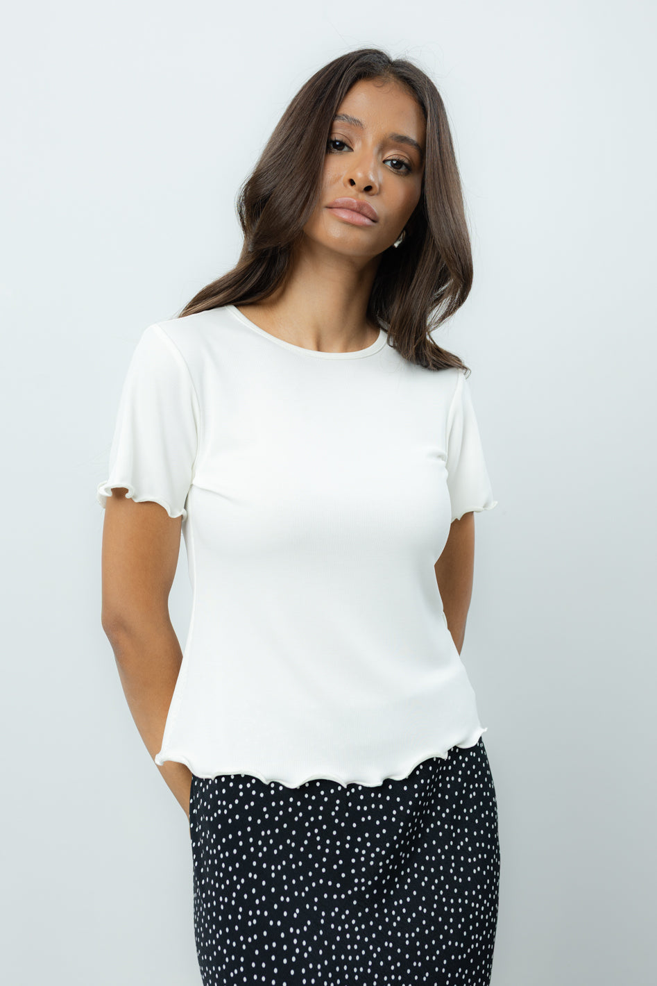 T-shirt Gaia White Petite