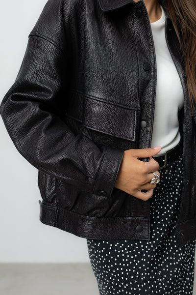 Kurtka Loara Leather Black Petite PREMIUM LIMITED