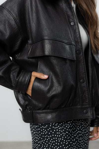 Kurtka Loara Leather Black Petite PREMIUM LIMITED