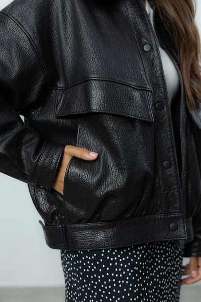 Kurtka Loara Leather Black Petite PREMIUM LIMITED