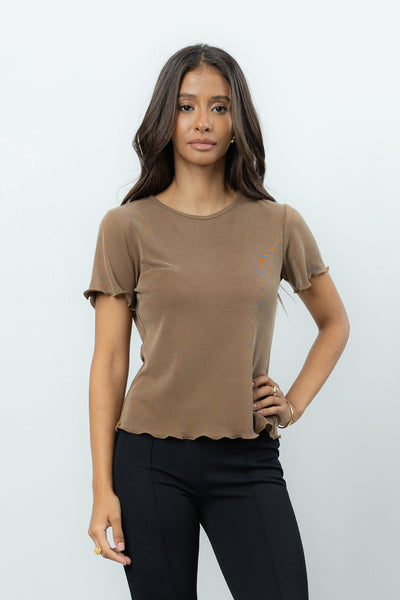 T-shirt Gaia Mocha Petite
